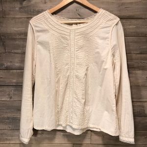 Sundance Light Beige Blouse with Lace